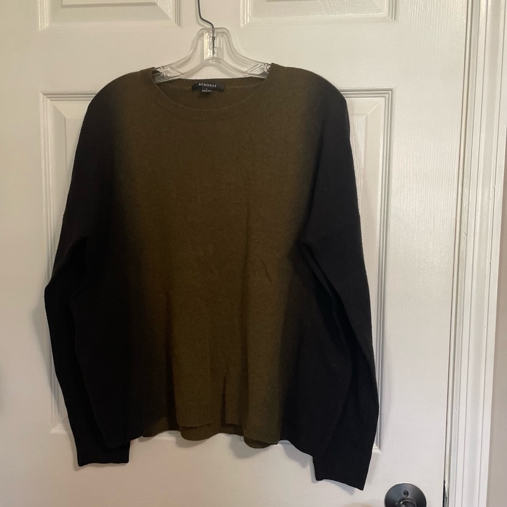 Acrobat Olive and Black Crewneck Sweater